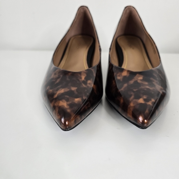 New Vionic Josie Kitten Heel Patent Leather Tortoise Print 9.5W Careerwear Chic - Picture 5 of 12